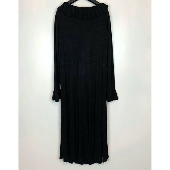 Boden Lavinia Knit Midi Ruffle Dress Black Size 18 - Picture 4 of 5